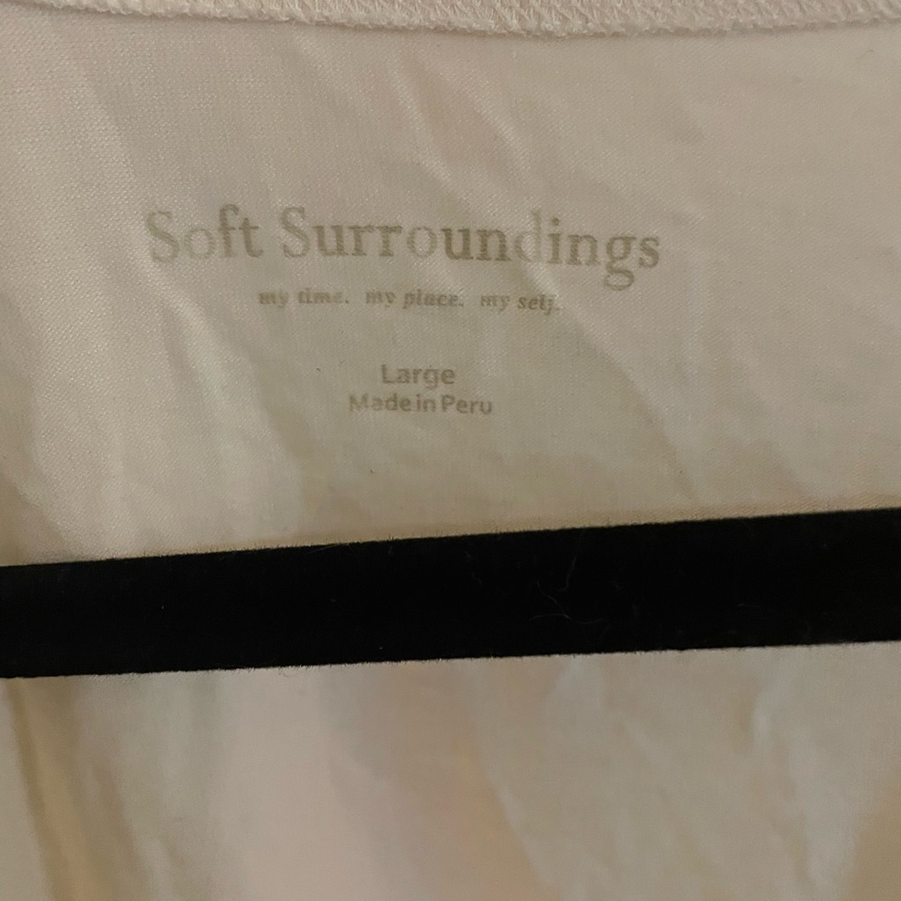 Soft Surroundings Elegant Cream Sleeveless Top Large - Picture 3 of 6